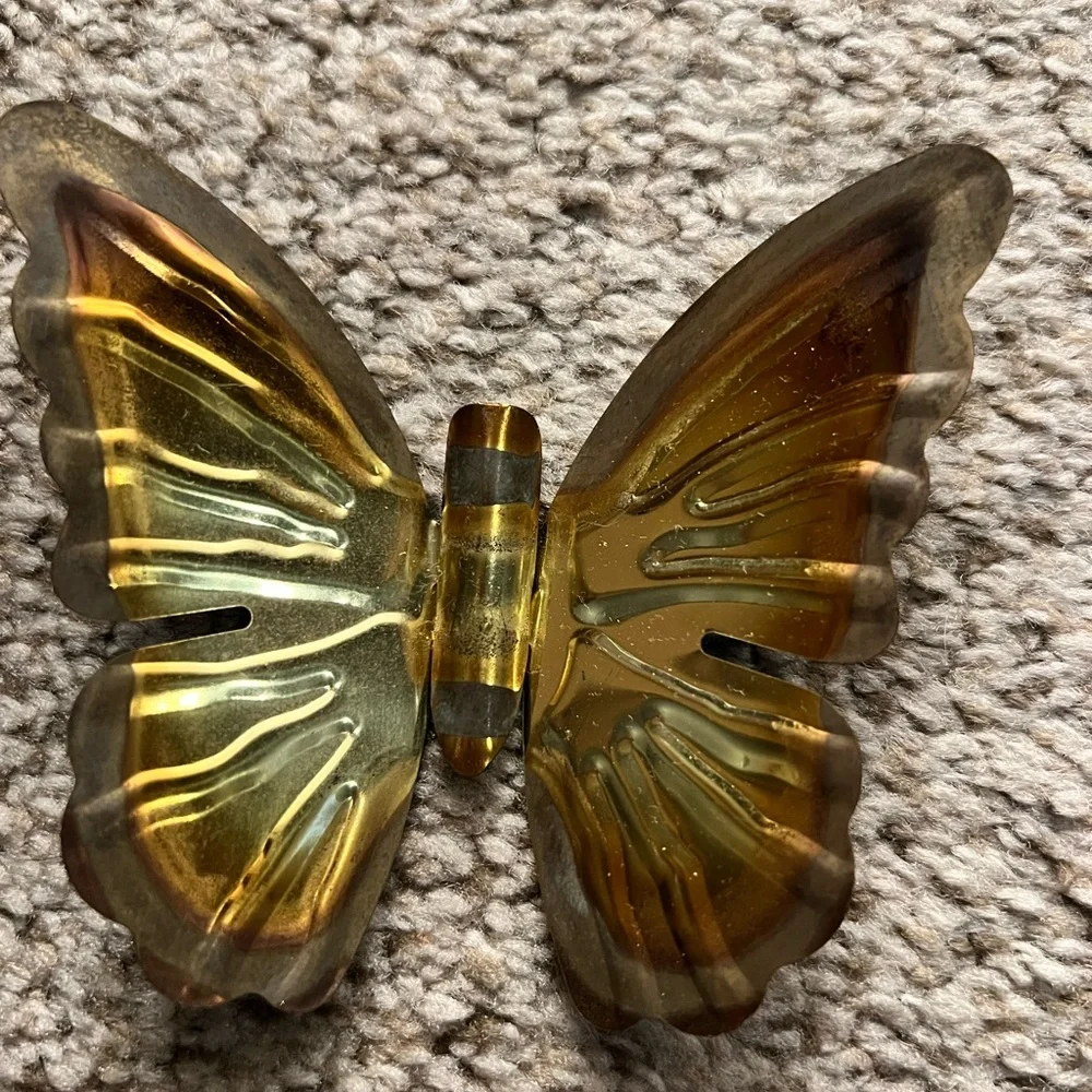 Vintage brass Butterfly Wall Decor Set
